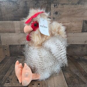Red Shed Tractor Supply Plush Realistic Chicken Rooster Farm Stuffed Animal NWT